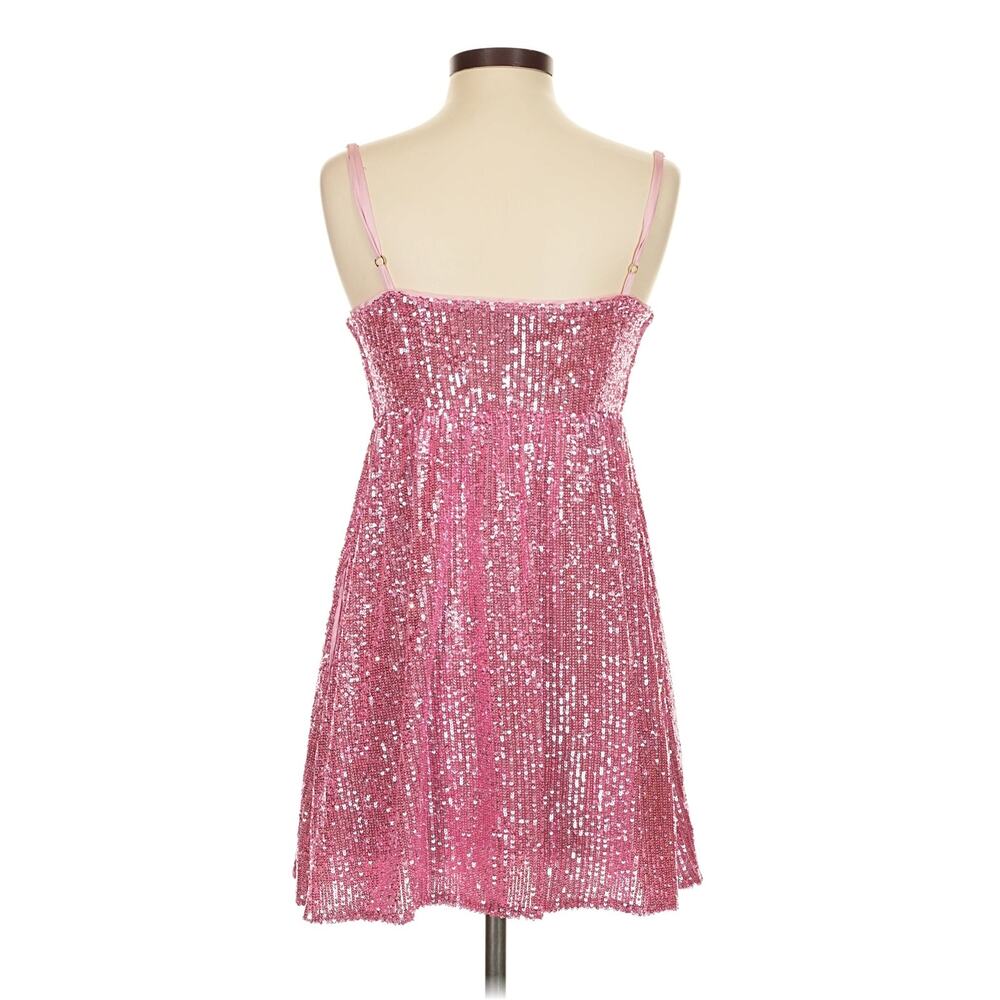 Show Me Your Mumu Best Bow Dress in Party Pink Sequins S - Picture 7 of 8